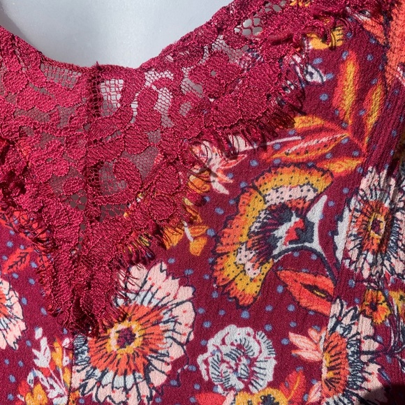 Intimately Free People Infinite Love Purple Floral Cami with Lace Trim - Picture 3 of 7